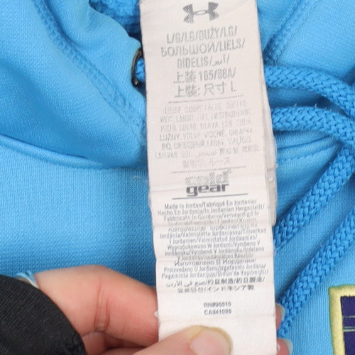 Under Armour Mens Blue Pullover Hoodie L Sports Fleece Sweatshirt