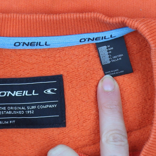 O'Neill Men's Orange Slim Fit Crew Neck Sweatshirt Size M