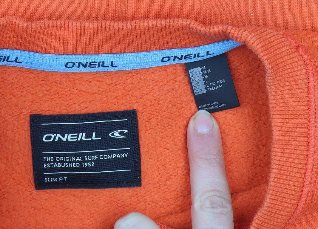 O'Neill Men's Orange Slim Fit Crew Neck Sweatshirt Size M