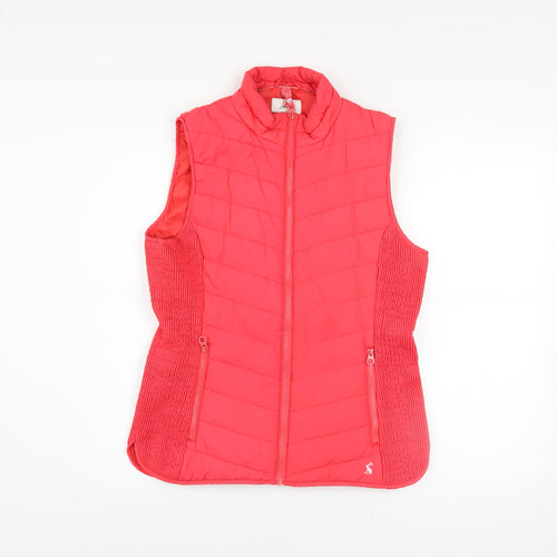 Joules Womens Pink Quilted Puffer Waistcoat Size 12 Regular