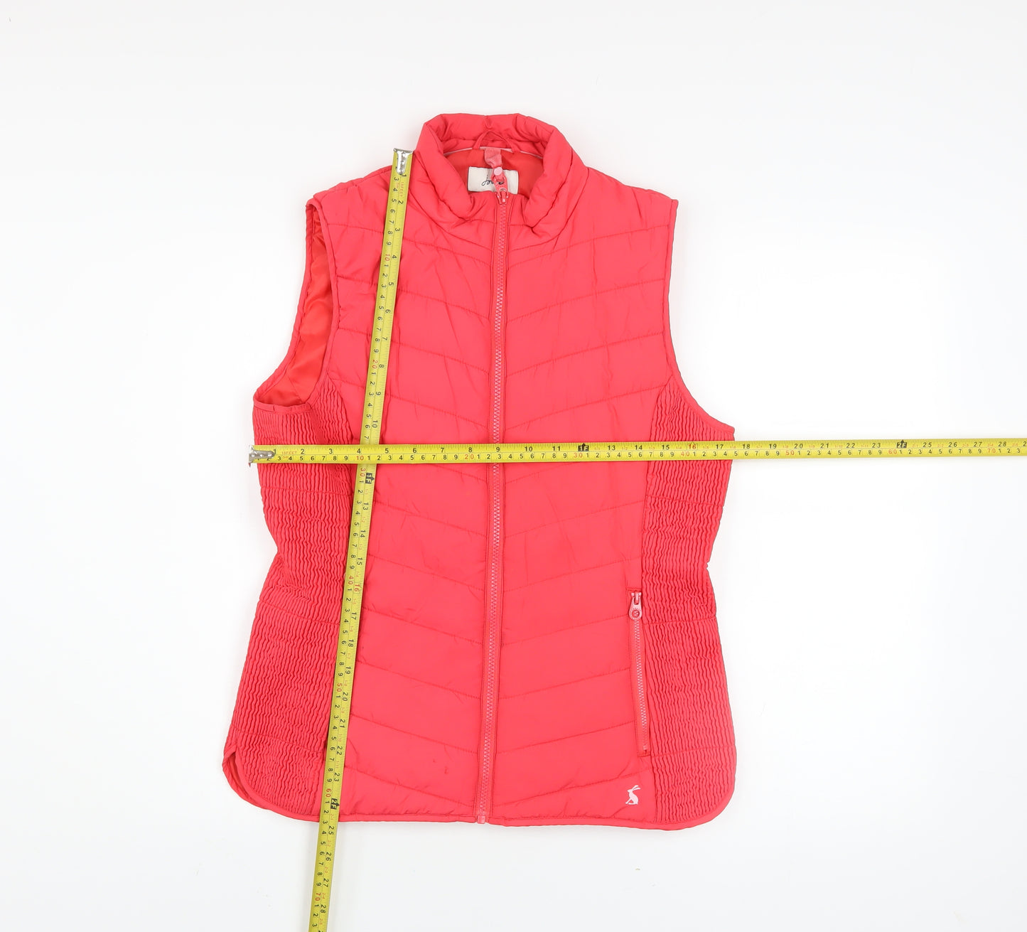 Joules Womens Pink Quilted Puffer Waistcoat Size 12 Regular