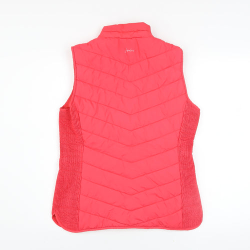 Joules Womens Pink Quilted Puffer Waistcoat Size 12 Regular