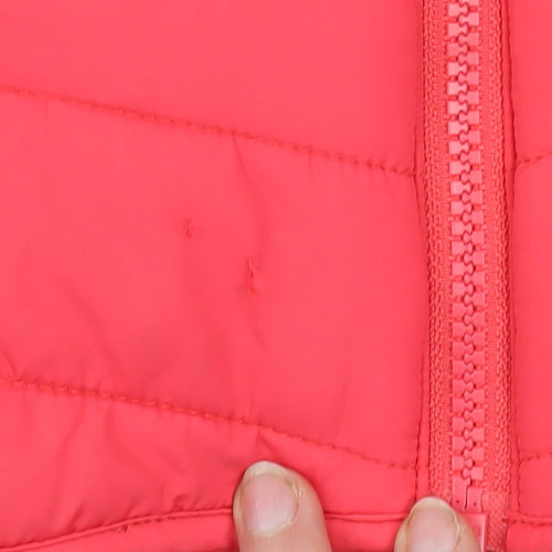 Joules Womens Pink Quilted Puffer Waistcoat Size 12 Regular