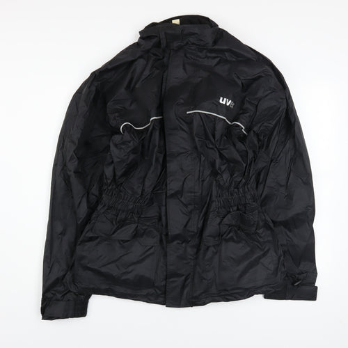 Uvex Men's Black XL Windbreaker Jacket with Reflective Trim