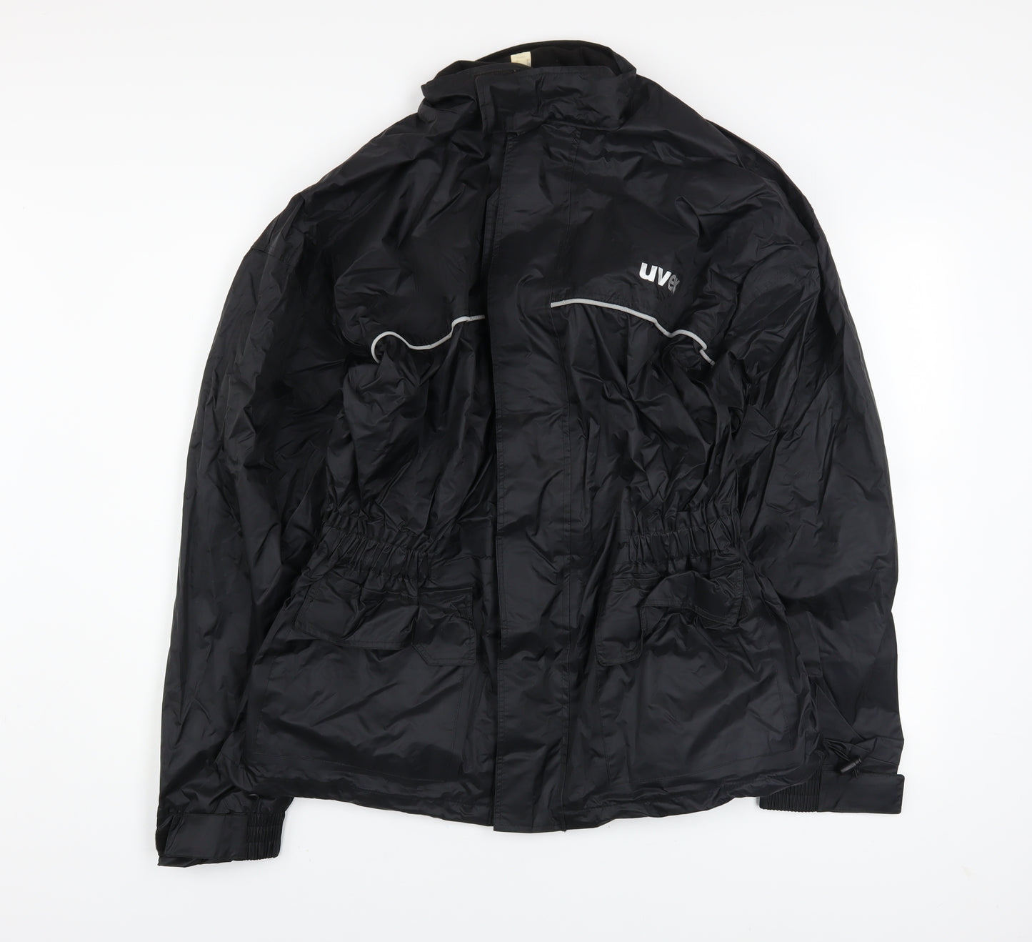 Uvex Men's Black XL Windbreaker Jacket with Reflective Trim