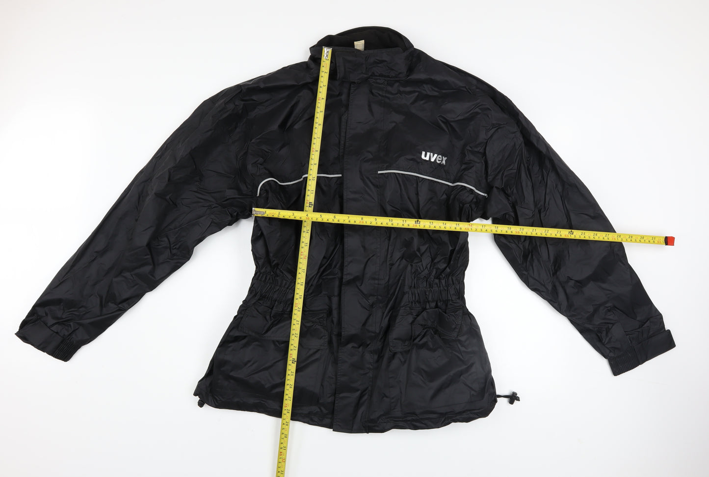 Uvex Men's Black XL Windbreaker Jacket with Reflective Trim