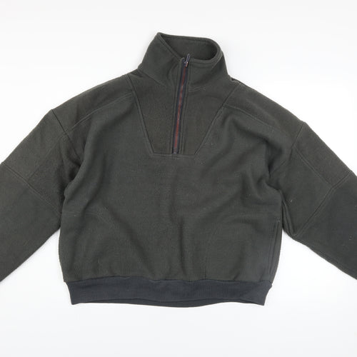 Lifetrends Men’s Black Fleece 1/4 Zip Pullover Sweatshirt Size L