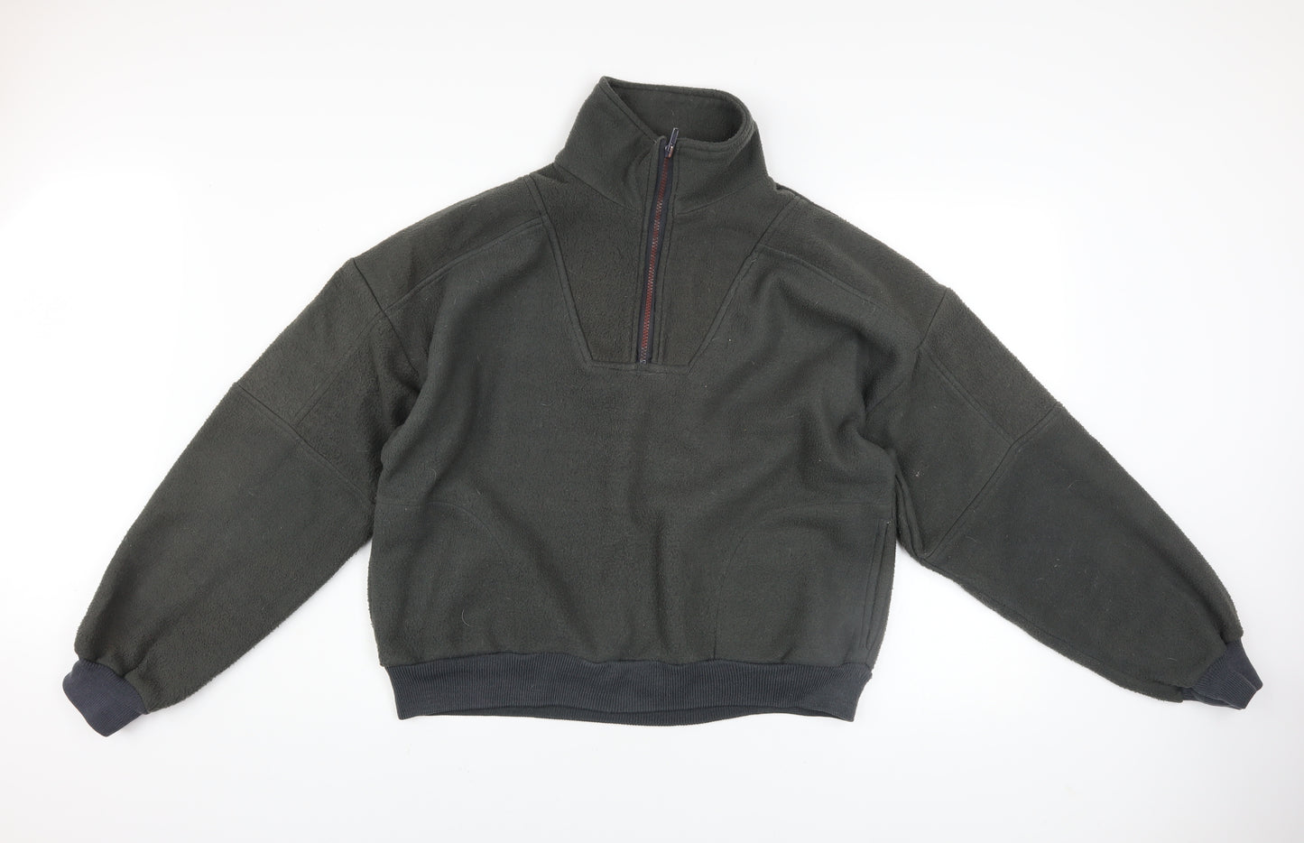 Lifetrends Men’s Black Fleece 1/4 Zip Pullover Sweatshirt Size L