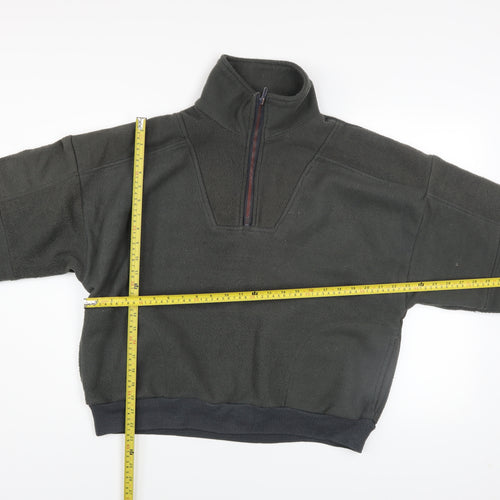 Lifetrends Men’s Black Fleece 1/4 Zip Pullover Sweatshirt Size L