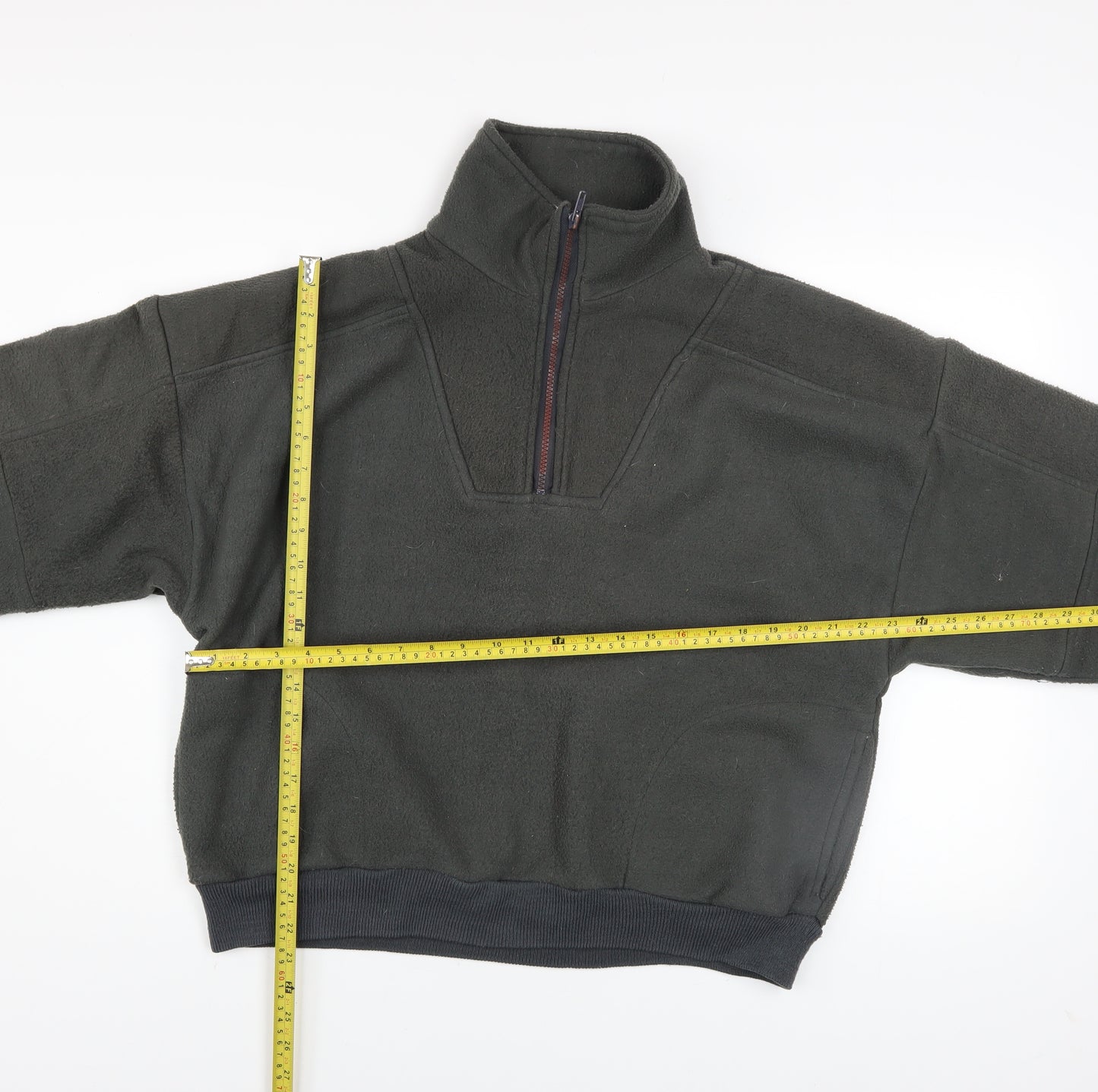 Lifetrends Men’s Black Fleece 1/4 Zip Pullover Sweatshirt Size L