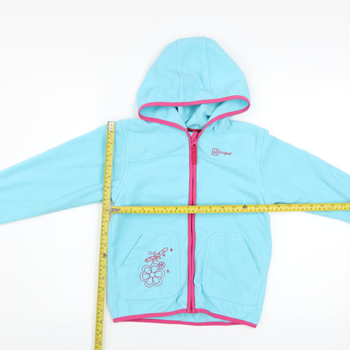 Hi Gear Girls Blue Fleece Hoodie Jacket 7-8 Years Hooded Zip Outdoor