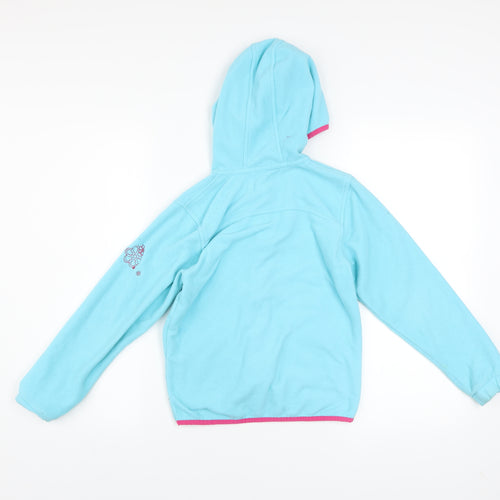 Hi Gear Girls Blue Fleece Hoodie Jacket 7-8 Years Hooded Zip Outdoor