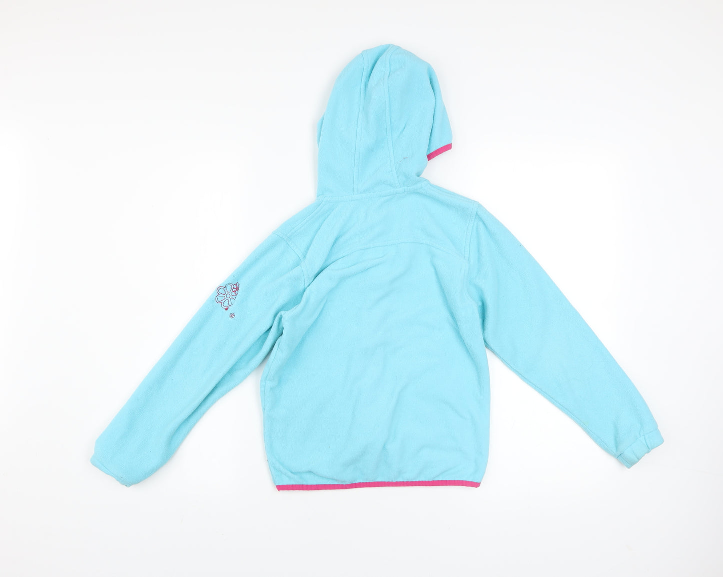 Hi Gear Girls Blue Fleece Hoodie Jacket 7-8 Years Hooded Zip Outdoor