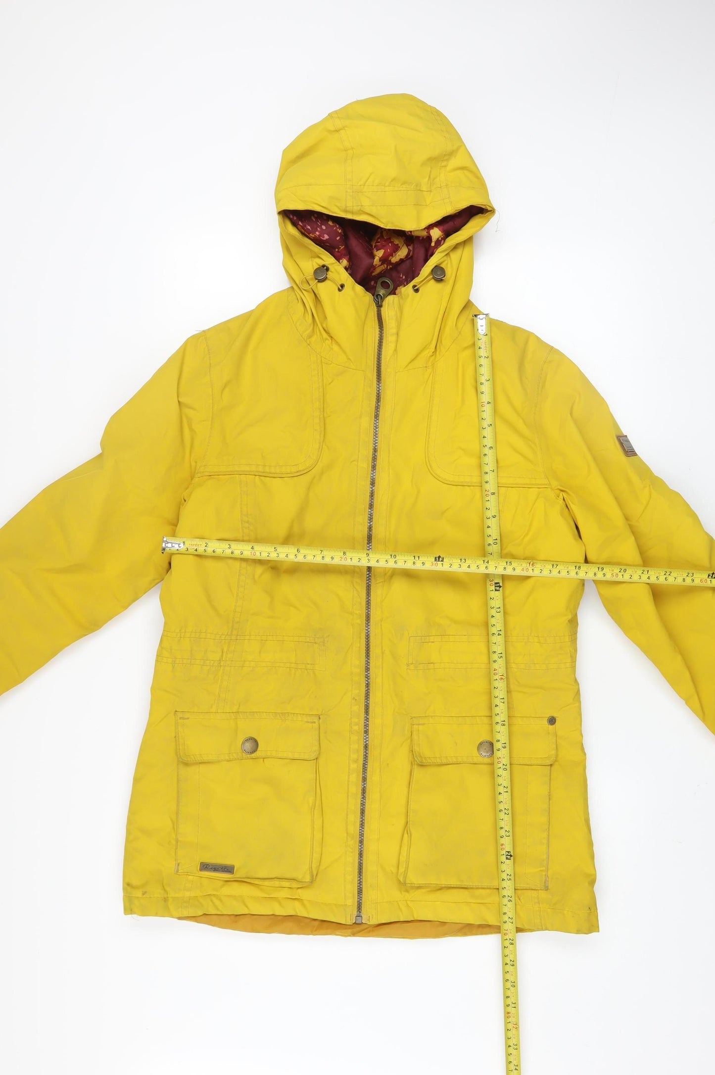 Regatta Women's Yellow Waterproof Hooded Parka Jacket UK 14