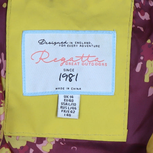 Regatta Women's Yellow Waterproof Hooded Parka Jacket UK 14