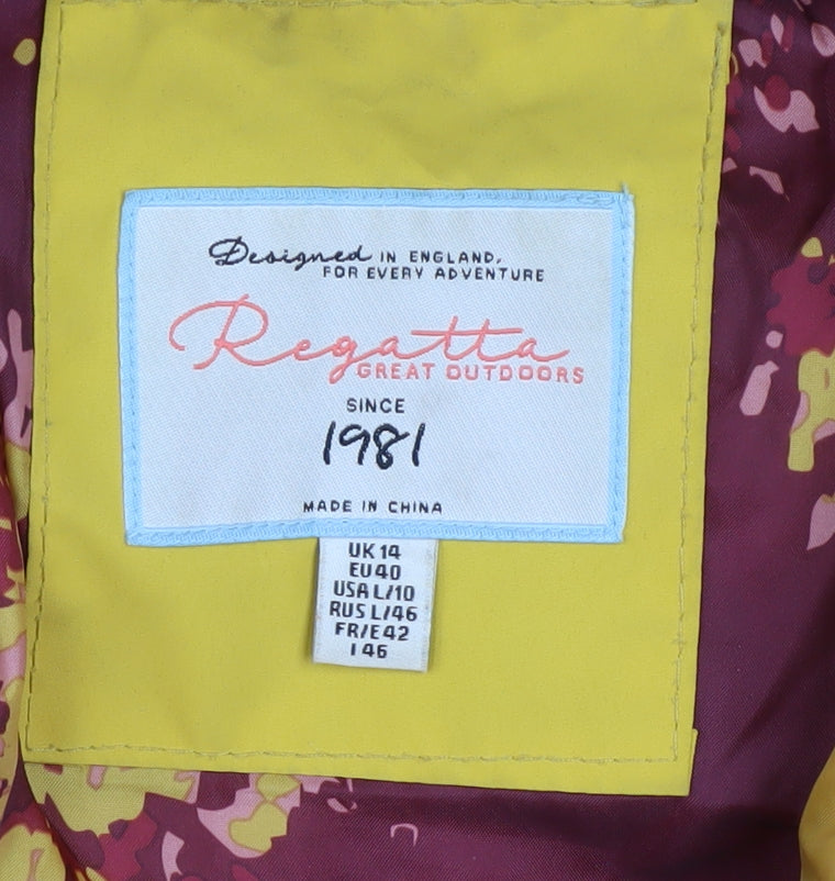 Regatta Women's Yellow Waterproof Hooded Parka Jacket UK 14