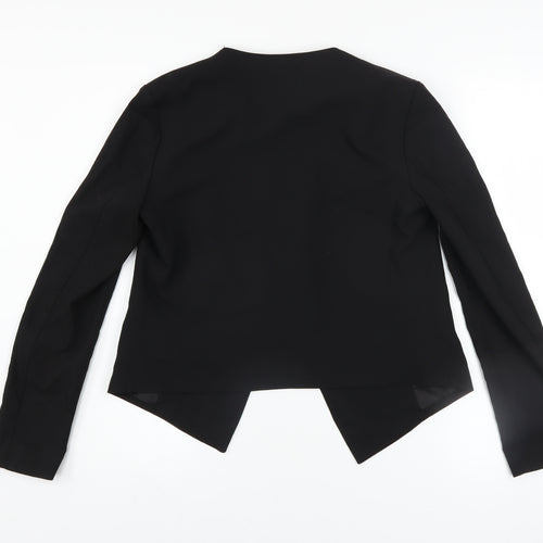 H&M Divided Women's Black Size 8 Slim Fit Zip Blazer Jacket