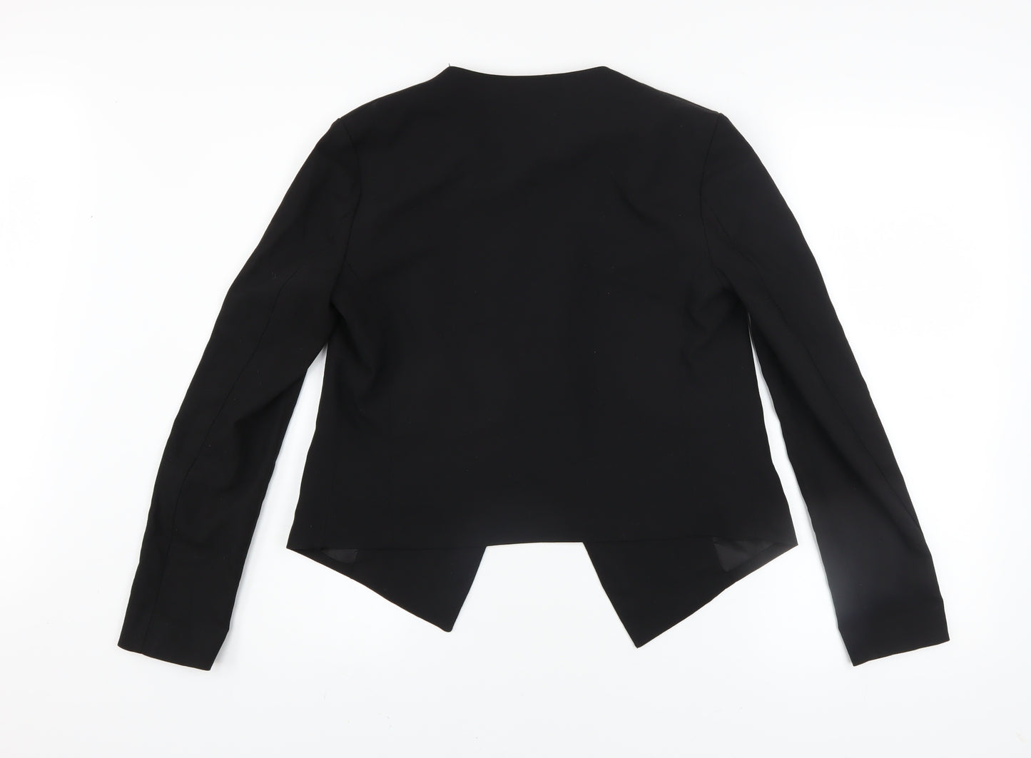 H&M Divided Women's Black Size 8 Slim Fit Zip Blazer Jacket