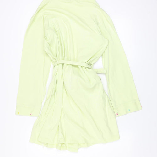 Marks and Spencer Women's Green Cotton Heart Robe Kimono UK 8-10