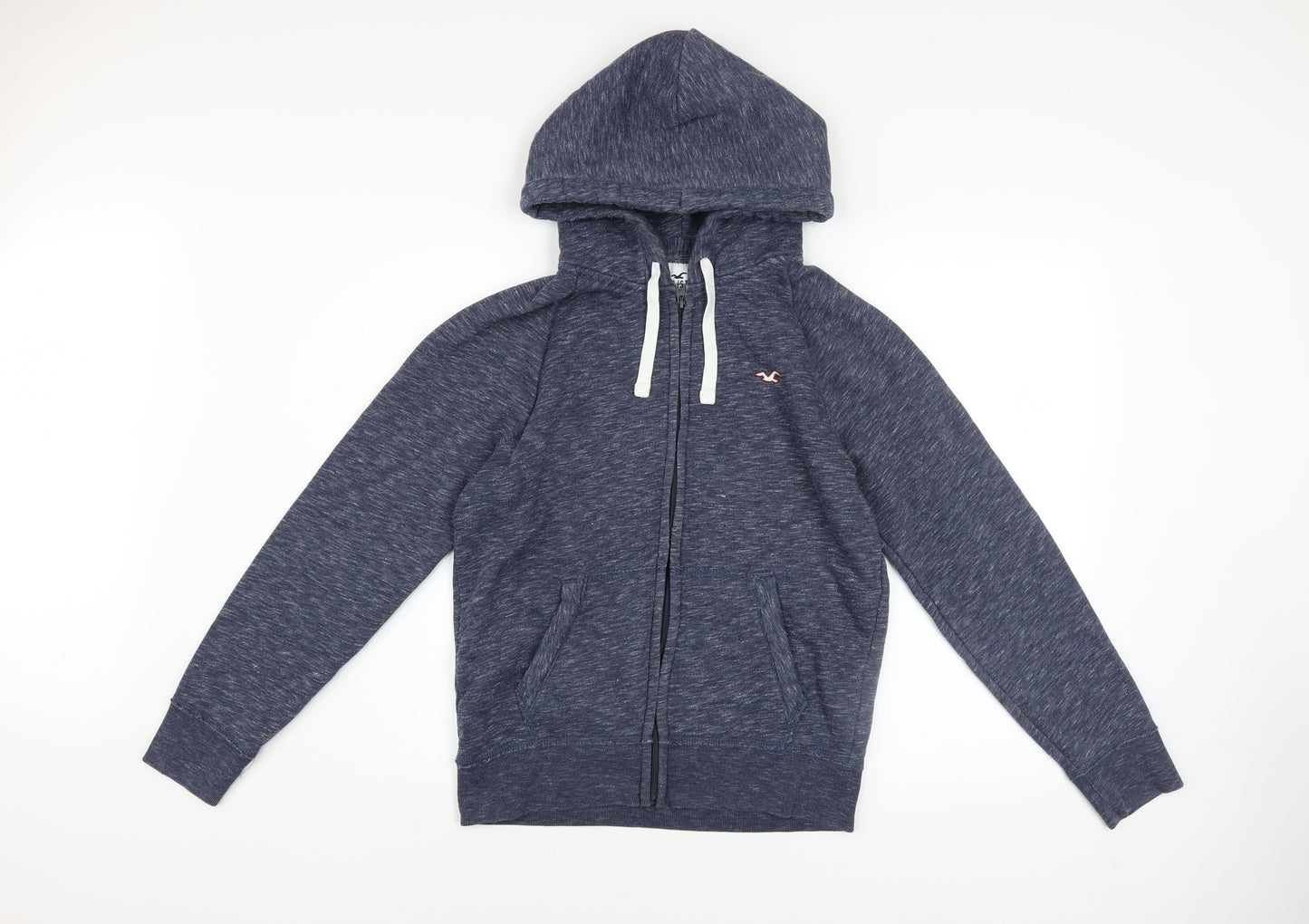 Hollister Women’s Blue Full Zip Hoodie XS Cotton Blend Casual