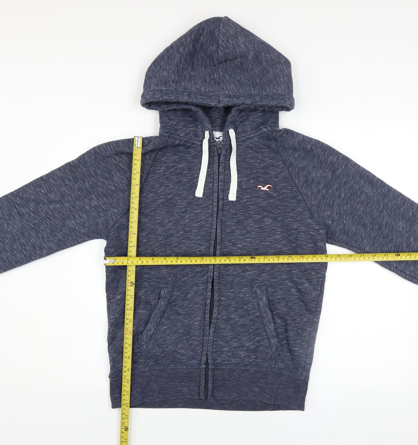 Hollister Women’s Blue Full Zip Hoodie XS Cotton Blend Casual