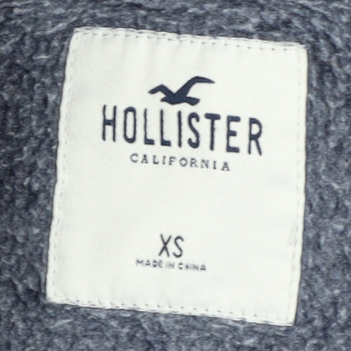 Hollister Women’s Blue Full Zip Hoodie XS Cotton Blend Casual