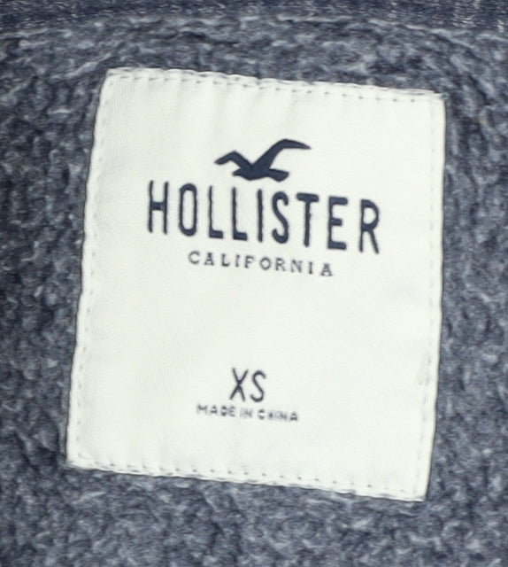 Hollister Women’s Blue Full Zip Hoodie XS Cotton Blend Casual