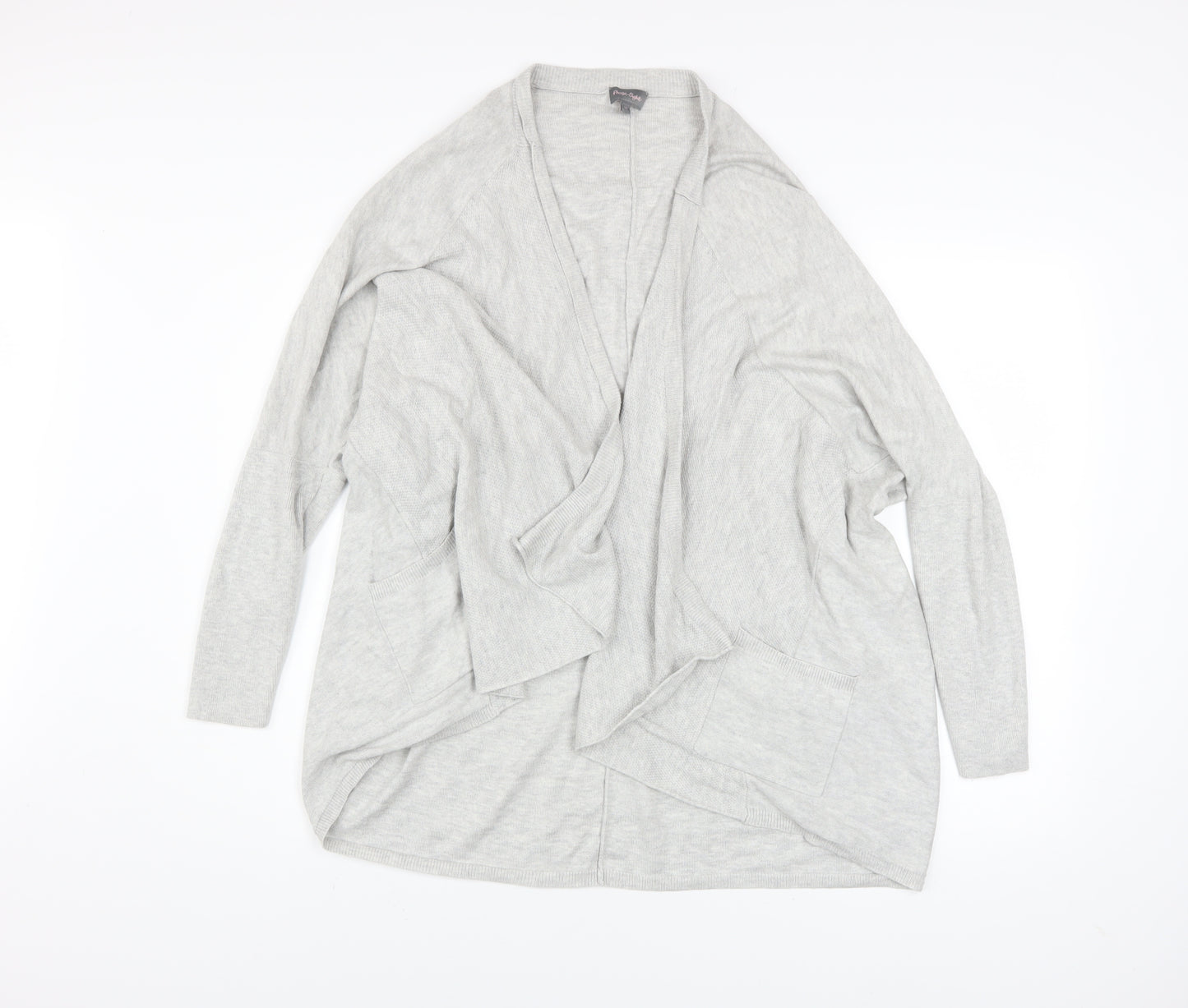 Phase Eight Women’s Grey Size 12 Draped Open Cardigan Knit