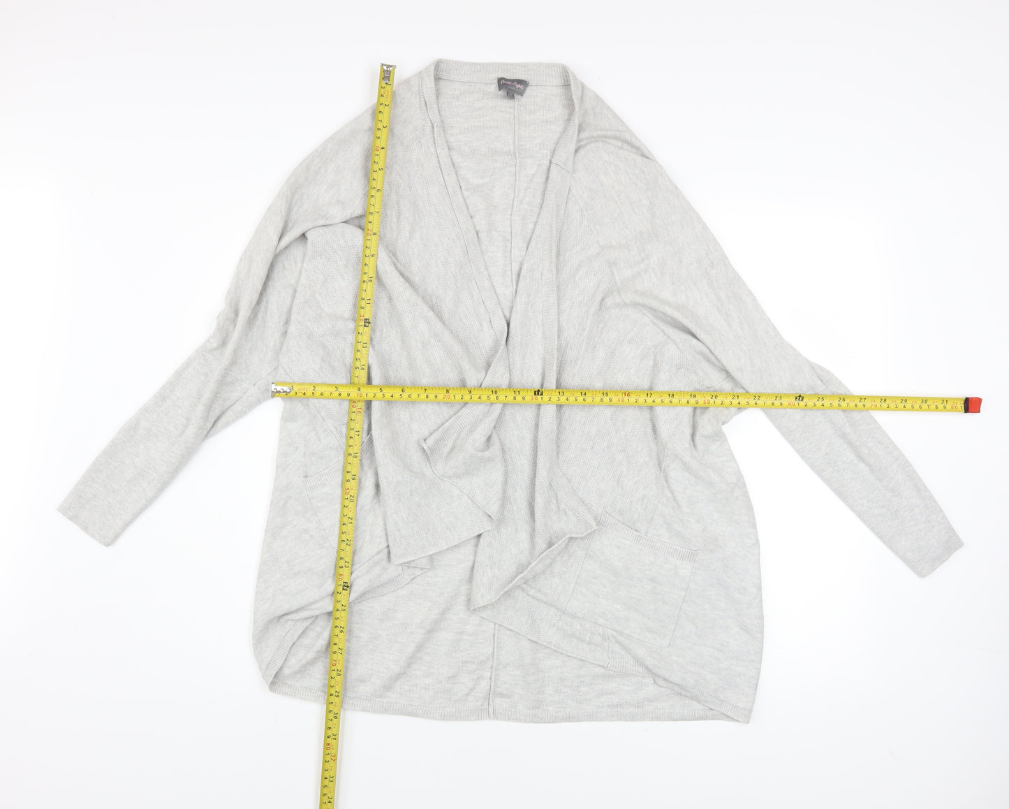 Phase Eight Women’s Grey Size 12 Draped Open Cardigan Knit