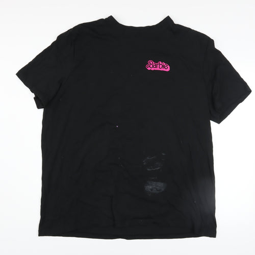 Barbie Womens Black 3XL Basic T-Shirt Retro Movie Print