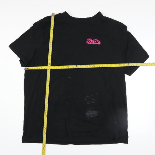 Barbie Womens Black 3XL Basic T-Shirt Retro Movie Print