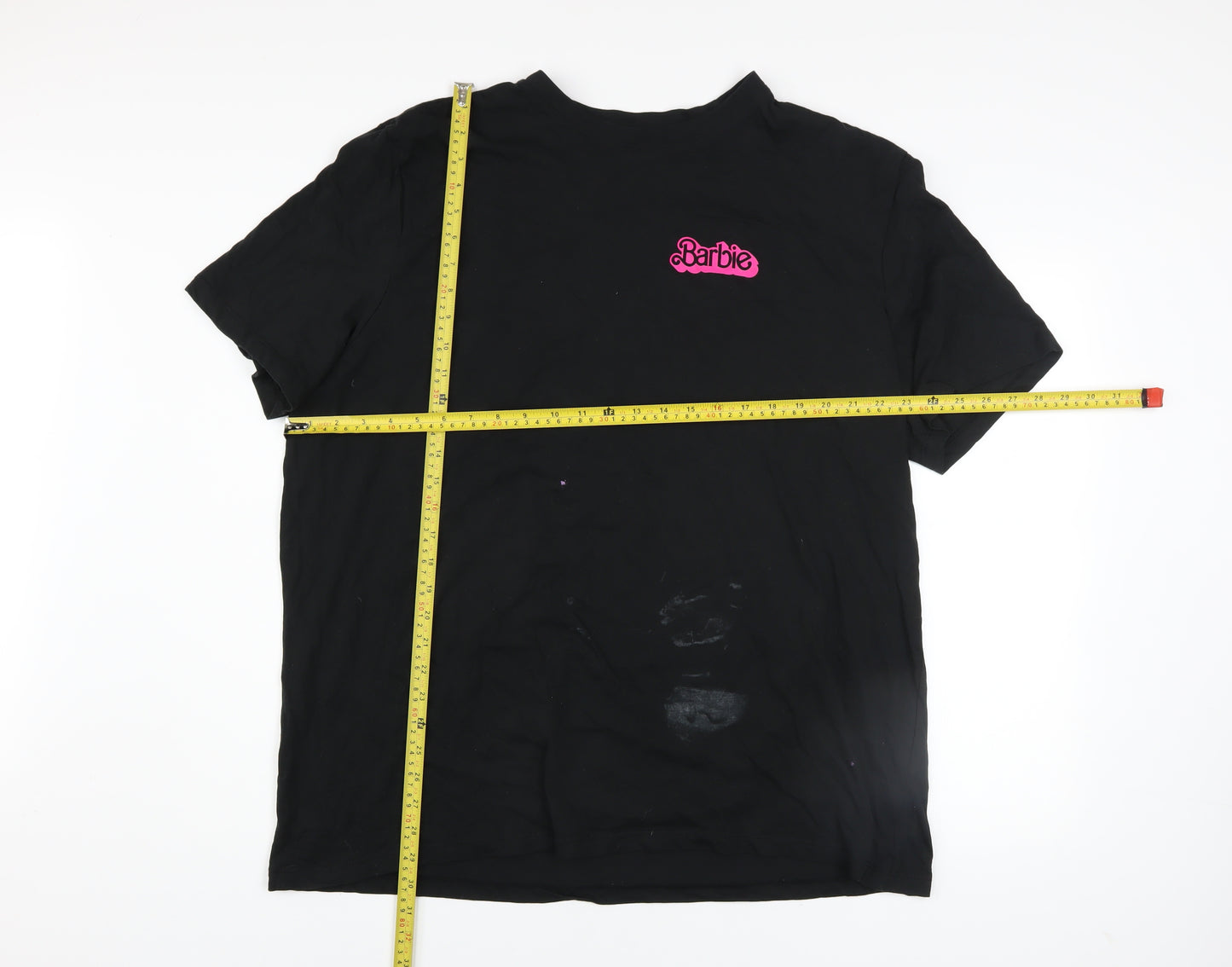 Barbie Womens Black 3XL Basic T-Shirt Retro Movie Print