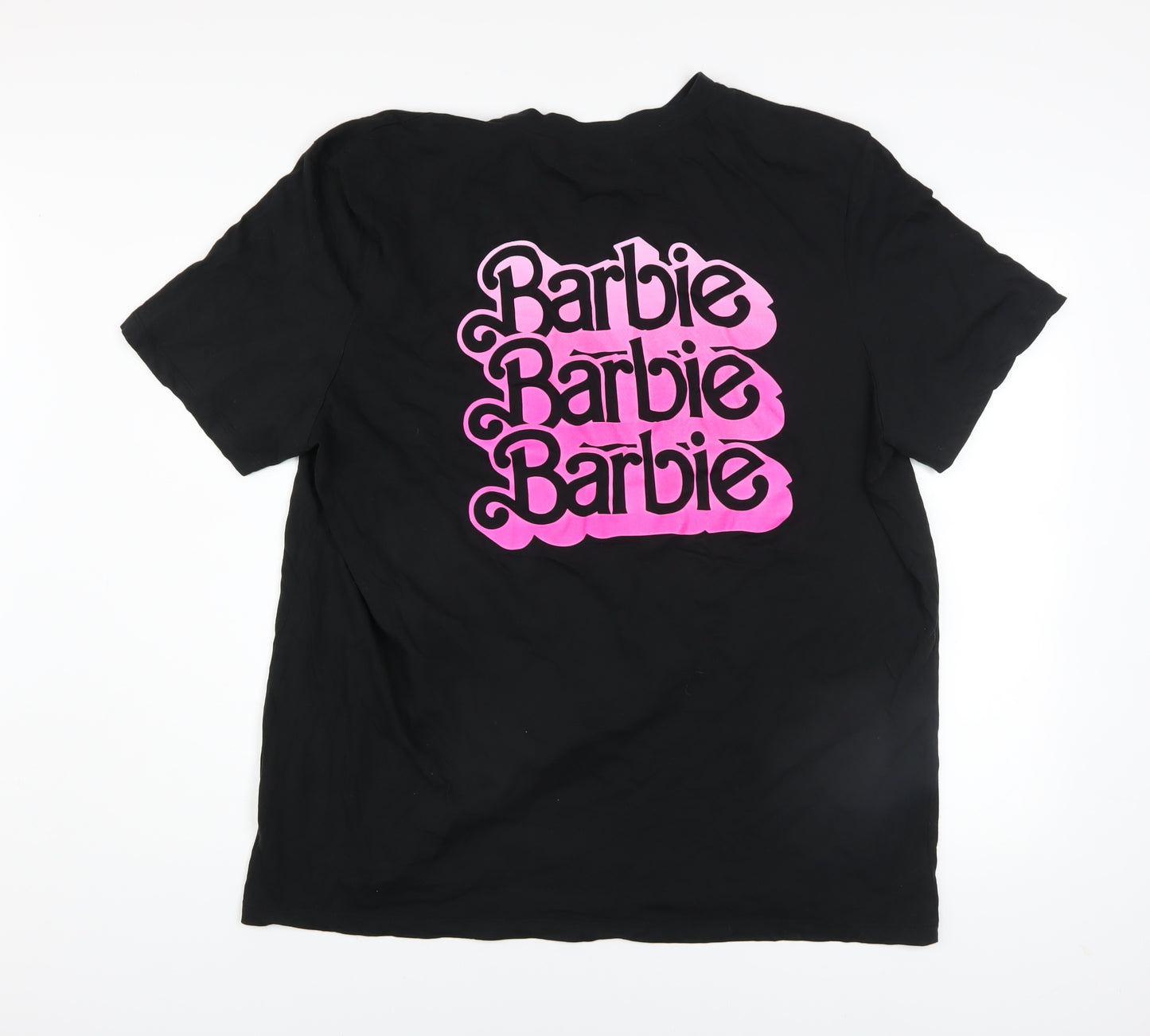 Barbie Womens Black 3XL Basic T-Shirt Retro Movie Print