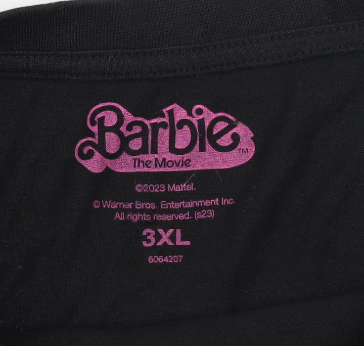 Barbie Womens Black 3XL Basic T-Shirt Retro Movie Print