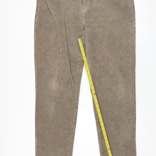 Tu Men Beige Corduroy Chino Trousers 38L Regular Fit Autumn