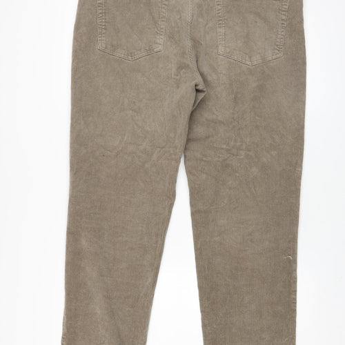 Tu Men Beige Corduroy Chino Trousers 38L Regular Fit Autumn