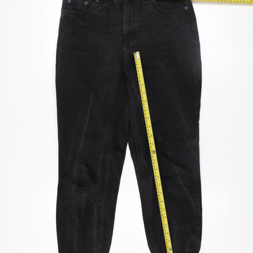 Topshop Women’s Black Mom Jeans Size 10 High Rise Denim