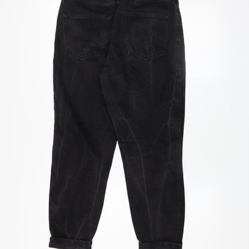 Topshop Women’s Black Mom Jeans Size 10 High Rise Denim