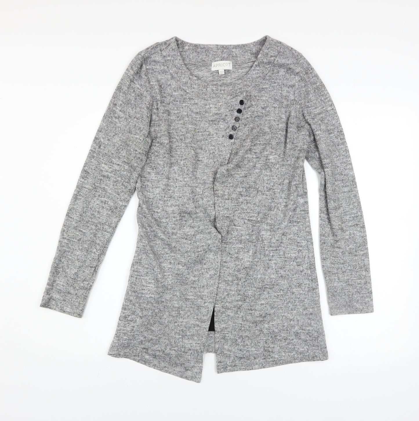 Apricot Women's Grey Long Sleeve Button Cardigan UK 10