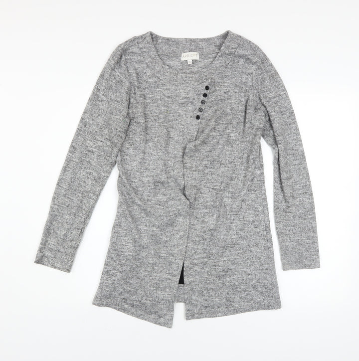 Apricot Women's Grey Long Sleeve Button Cardigan UK 10