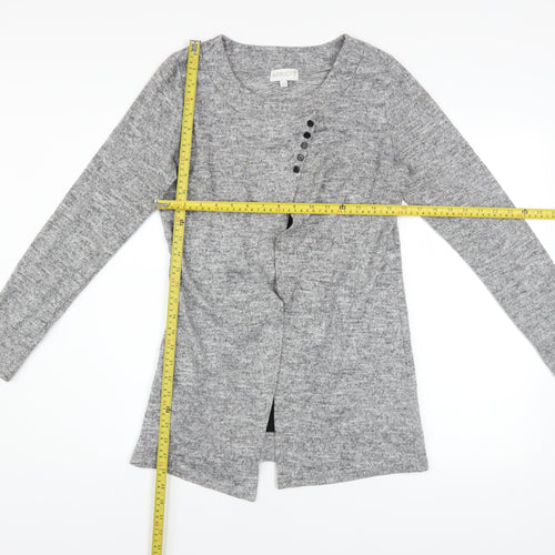 Apricot Women's Grey Long Sleeve Button Cardigan UK 10