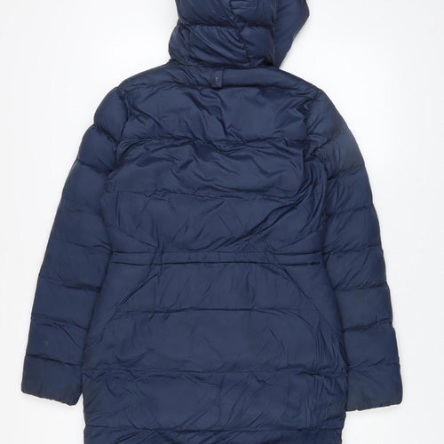 Timberland Womens Navy XS Puffer Jacket Hooded Winter Nylon Coat