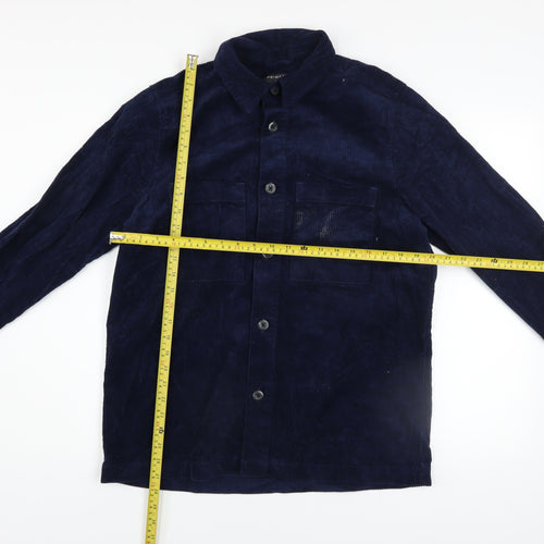 Primark Men’s Blue Corduroy Long Sleeve Button-Up Shirt XS