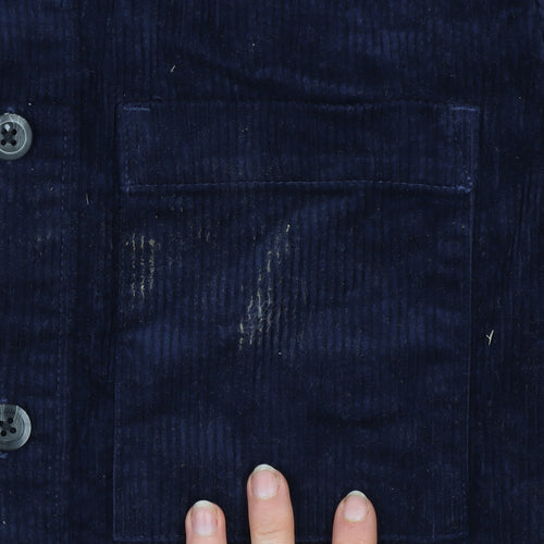 Primark Men’s Blue Corduroy Long Sleeve Button-Up Shirt XS