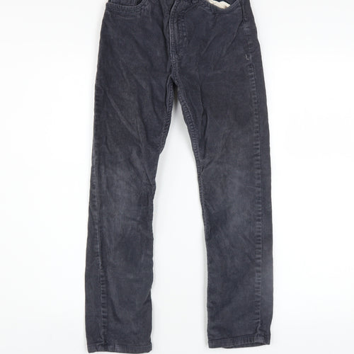 FatFace Boys Blue Corduroy Chino Trousers Size 9 Years Elastic Waist