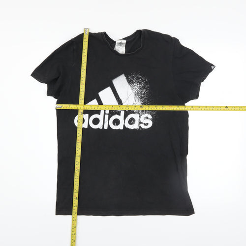 Adidas Men's Black Short Sleeve Sports Graphic T-Shirt Size S