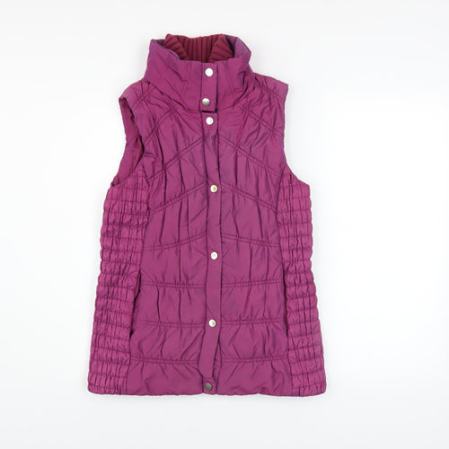 Kaliko Women's Purple Puffer Waistcoat Size 10 Quilted Sleeveless Gilet