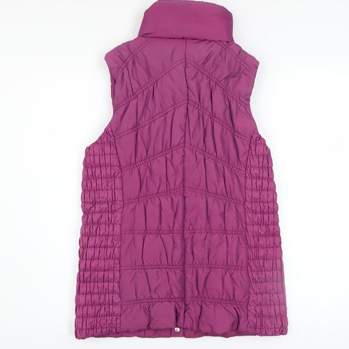 Kaliko Women's Purple Puffer Waistcoat Size 10 Quilted Sleeveless Gilet