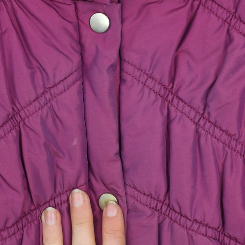 Kaliko Women's Purple Puffer Waistcoat Size 10 Quilted Sleeveless Gilet