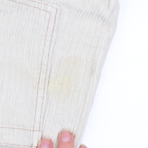 ASOS DESIGN Womens Beige Corduroy Wide-Leg Trousers Size 10